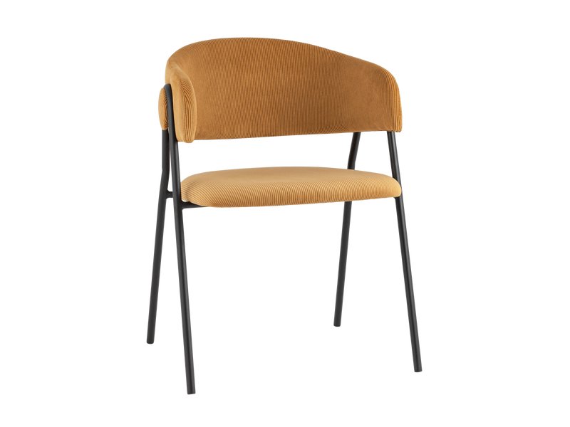 Стул Колинс Велюр Оранжевый/Черный